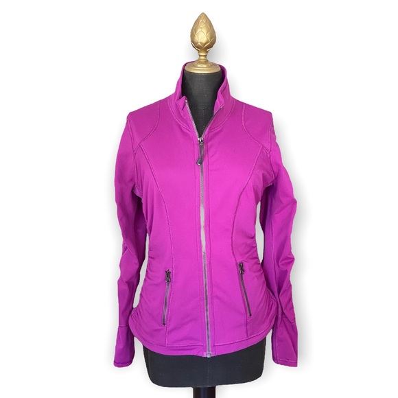 Zella Jackets & Blazers - Zella Purple Ruched Zip Up Athletic Jacket Size Medium